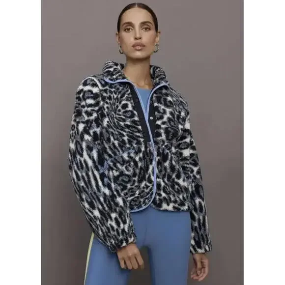 Free People Rocky Ridge Hit The Slopes Cheetah Print Sweater - XL NWOT - Picture 1 of 9